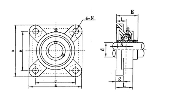 UCF208 Pillow Block Ball Bearing , Flange Bearing UCF208 Pillow Block Ball Bearing , Flange Bearing