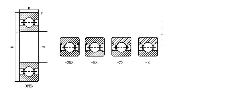 Vòng bi 6307 ZZ 6307 ZZ Bearing