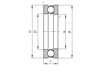 Rolamento de esferas axial de direção única 51108 Rolamento de esferas axial de direção única 51108