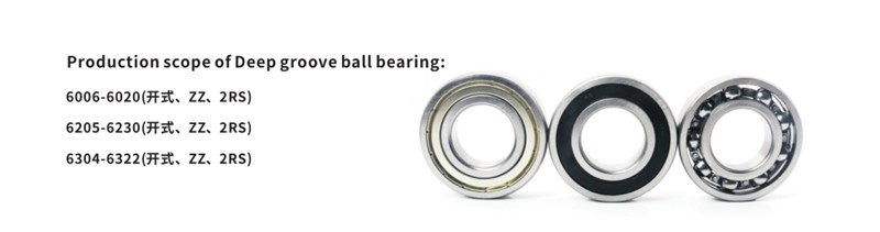6206 Cuscinetto a sfere a gola profonda 6206 Deep Groove Ball Bearing