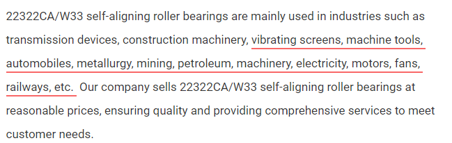 Spherical Roller Bearing 22322CA/W33 Spherical Roller Bearing 22322CA/W33
